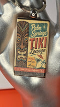 Palm Springs Tiki Lounge Wood Keychain