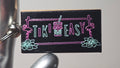Tiki Easy Neon Sign Wood Keychain