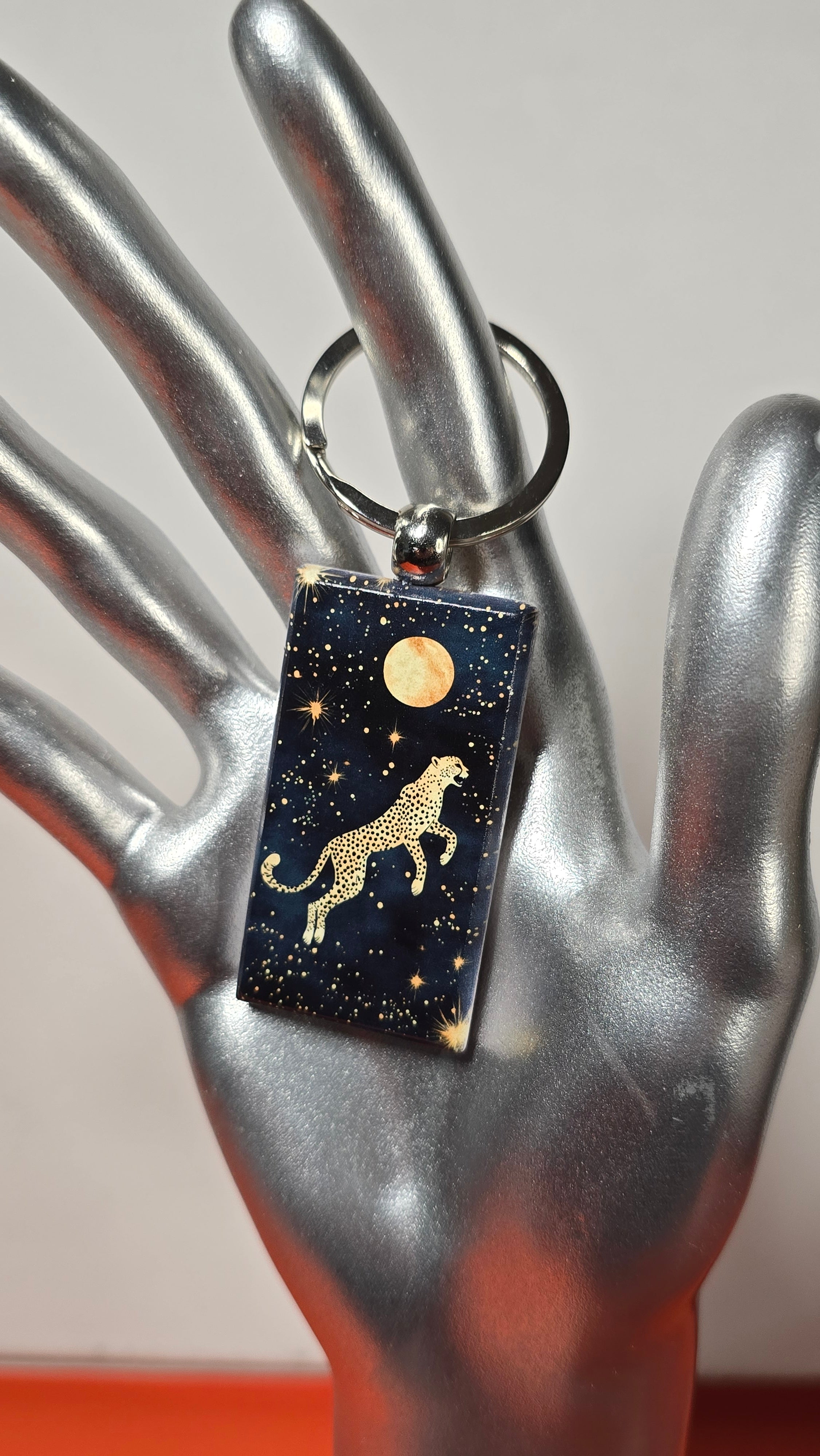 Celestial Cheetah Keychain