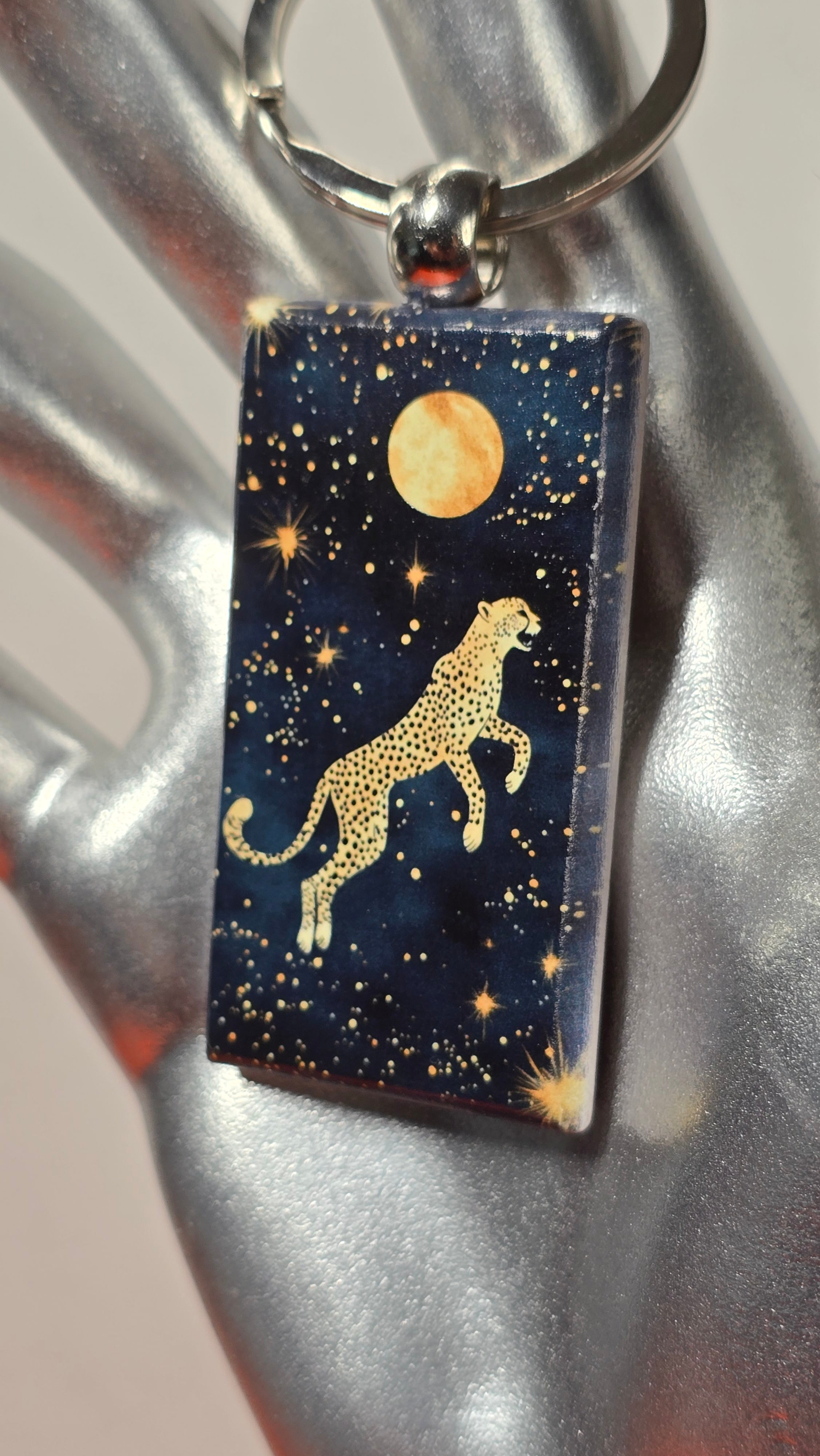 Celestial Cheetah Keychain