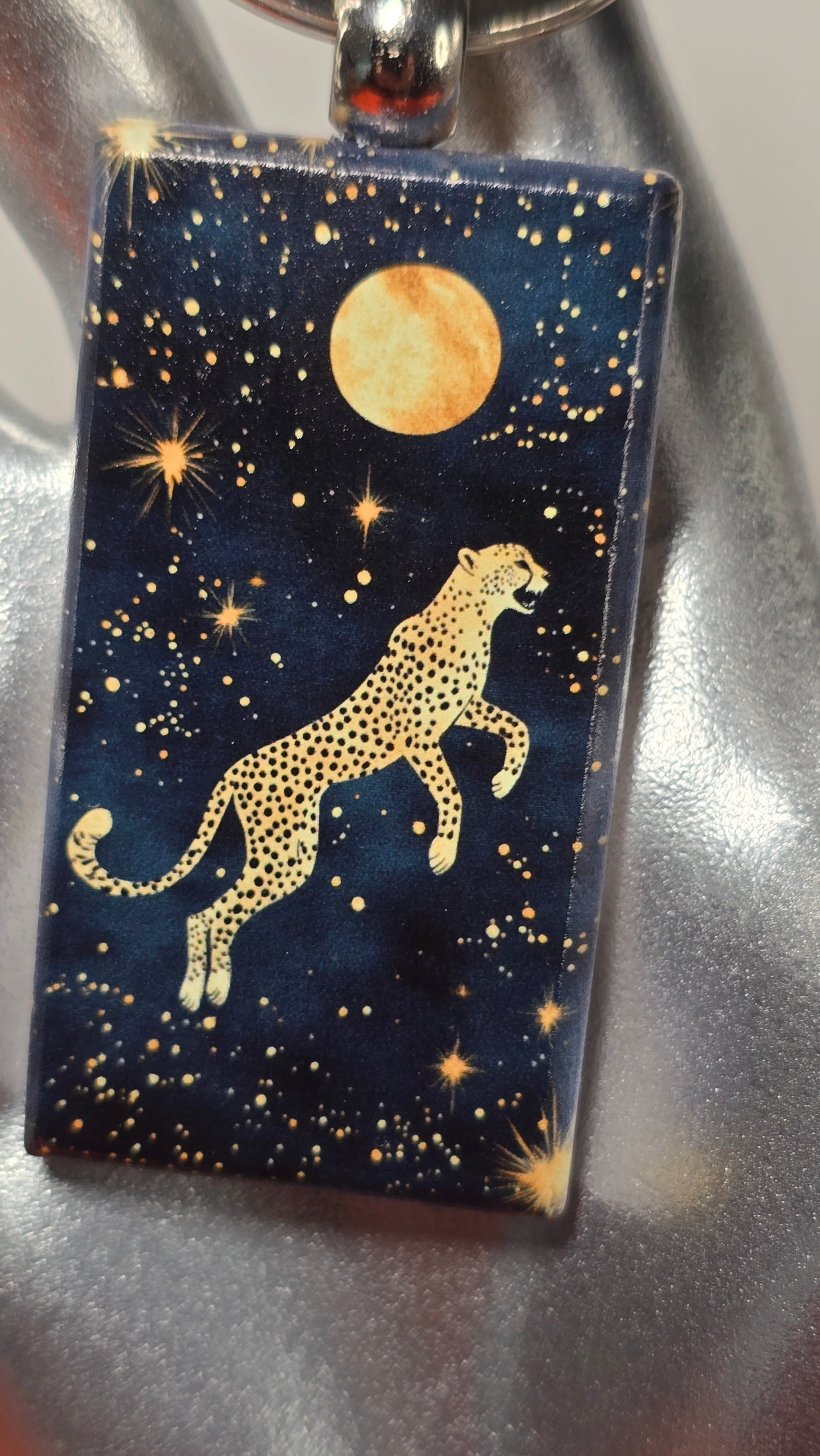 Celestial Cheetah Keychain