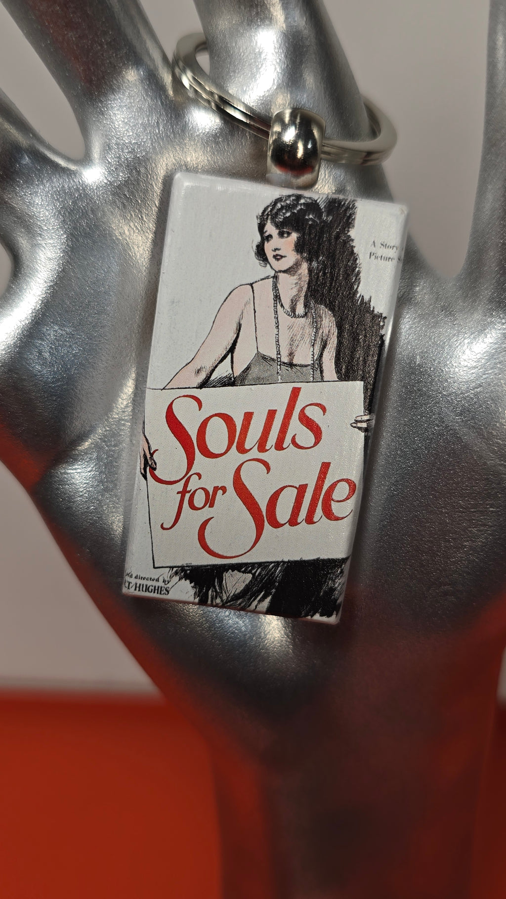 Souls for Sale 1923 Silent Film Poster Wood Keychain