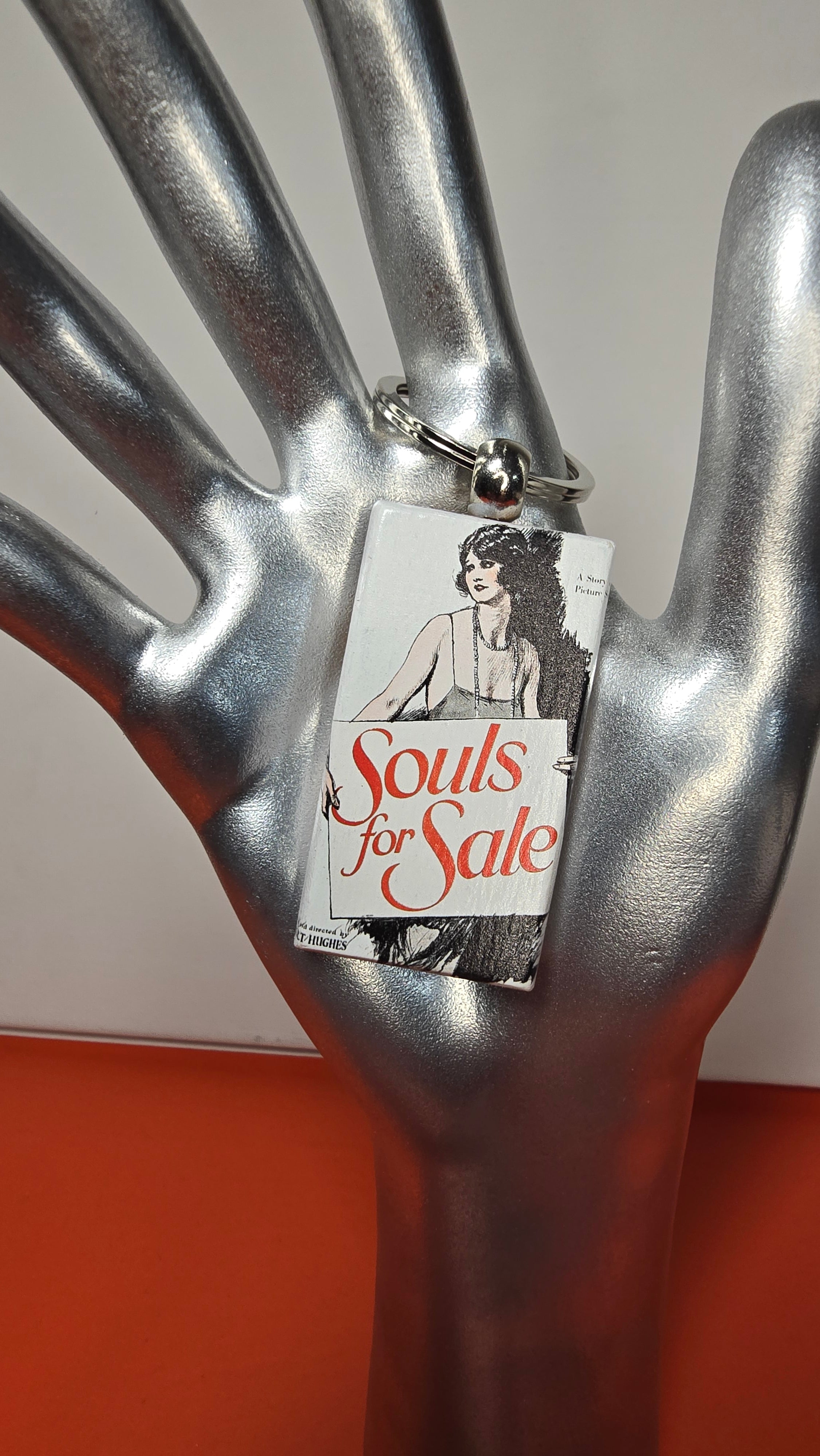 Souls for Sale 1923 Silent Film Poster Wood Keychain