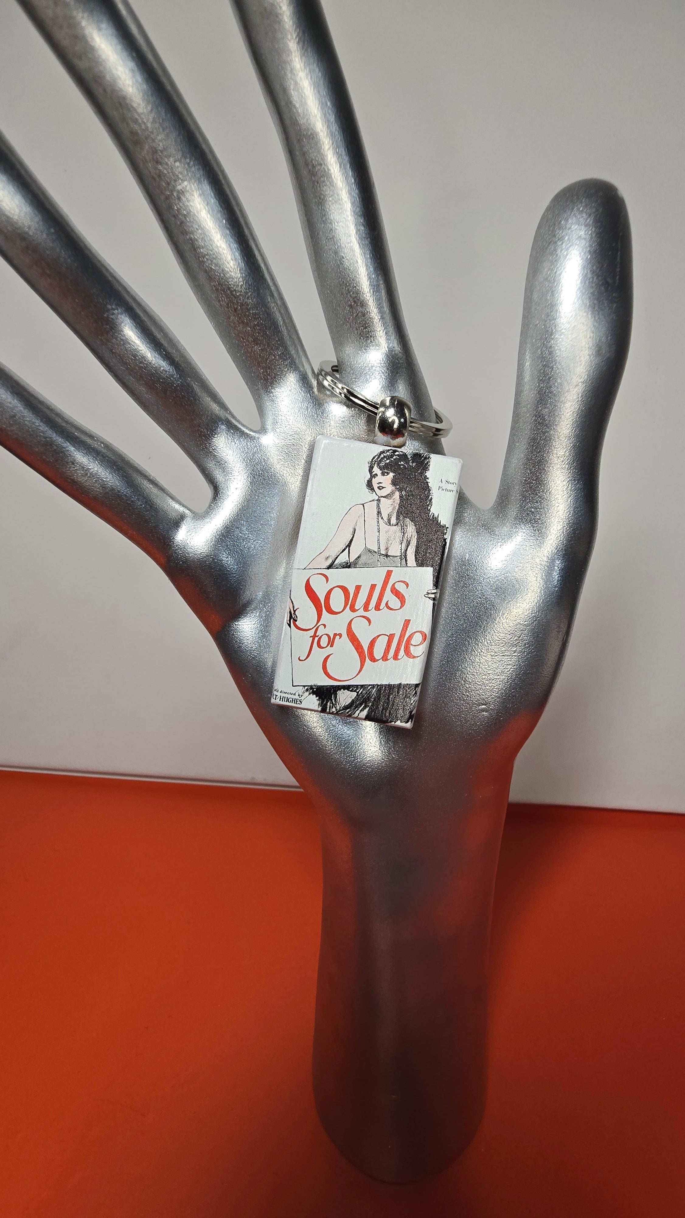 Souls for Sale 1923 Silent Film Poster Wood Keychain