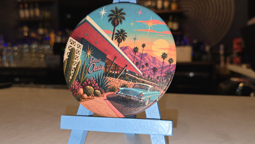 Desert Oasis Cruiser Ceramic Coaster