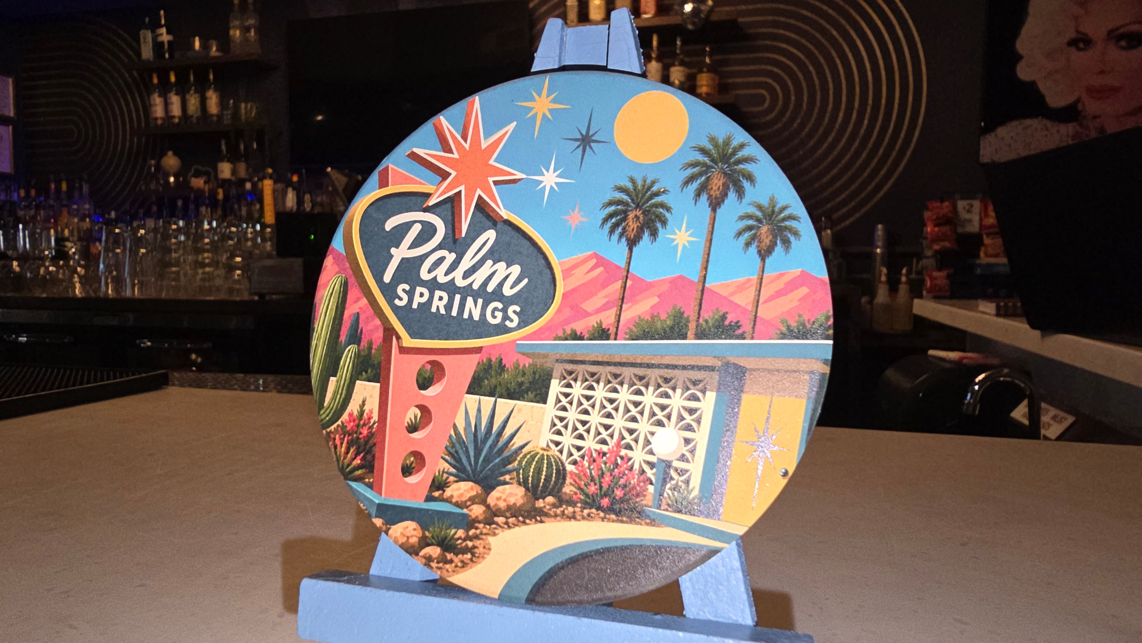 Palm Springs Sign Ceramic Coaster